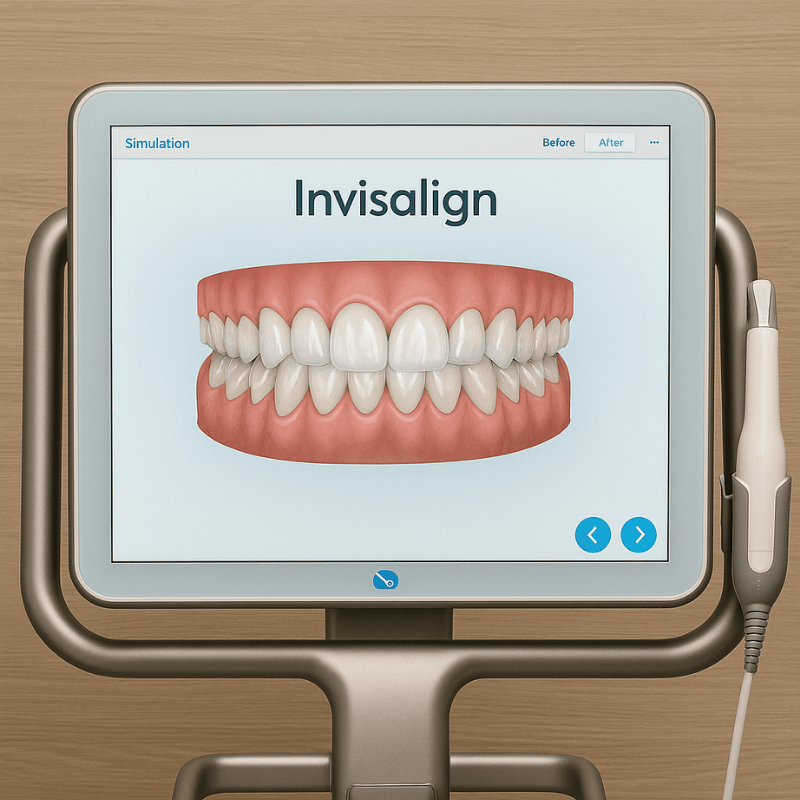 Planejamento digital 3D de Invisalign na Clínica Sorrio.