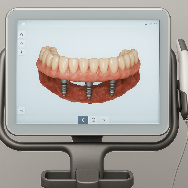 Planejamento digital 3D para protocolo dentário na Clínica Sorrio, no Rio de Janeiro.